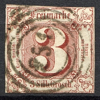 1859-61 Thurn und Taxis Germany 3 Gr (CV $120, Cancelled)