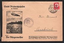 1936 (10 Jan) Germany, Graf Zeppelin cover from Friedrichshafen to Osnabruck, Municipal Tax Office handstamp