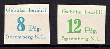 1946 Spremberg (Lower Lusatia), Germany Local Post (Mi. 23 B - 24 B, Unofficial Issue, CV $310)