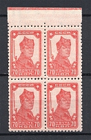 1929 USSR Definitive Set Block of Four 70 Kop (CV $120, MNH)