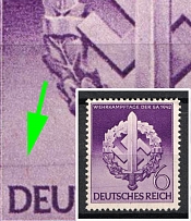 1942 6pf Third Reich, Germany (Mi. 818 var, Full Set, Stroke over 'Deutsches')