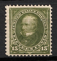1898 15c Clay, United States, USA (Scott 284, Olive Green, CV $150)