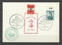 1959 postcard 50 yers of Ausrtia scouting cinderella special postmarks Baden Pawell and St. Gabriel