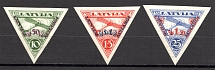 1931 Latvia Airmail (CV $60, Imperf, Full Set)