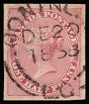 1857 1/2p Quebec, Canada (SG 17, Canceled, CV $900)