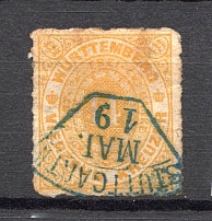 1869-73 Wurttemberg Germany 14 Kr (CV $80, Canceled)