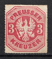 1867 3kr Prussia, German States, Germany (Mi. 24, CV $40)