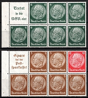 1939 Third Reich, Germany, Se-tenants, Zusammendrucke, Blocks (Mi. H-Bl. 94 B, 96 B, CV $40)