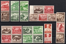 1934-39 Third Reich, Germany, Stock of Se-tenant's, Zusammendrucke