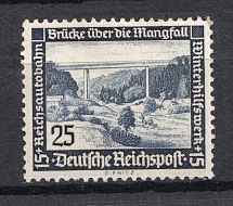 1936 25pf Third Reich, Germany (Mi. 641x, Vertical Gum, Signed, CV $300, MNH)