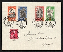 1942 Belgian Flemish Legion, Germany, Cover from Brussels franked with Mi. I - IV, 424 x (Full Set, CV $265)