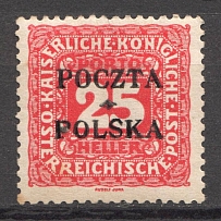 1919 Poland Krakow Local Post 25 H (CV $35)
