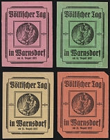 1927 Germany, Nazi Rare Early Propaganda Label, Weimar, Bohemia, Warnsdorf 'People's Day' ('Voelkischer Tag')