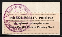 1943 Polish Millitary Field Post (Mail Labels on Piese, Used)