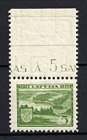 1938 Latvia 5 S (Control Text)