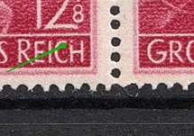 1945 Third Reich, Germany (Mi. 908 IV, Broken `H`, Print Error, Control Number `4,00`, Full Set, CV $100, MNH)