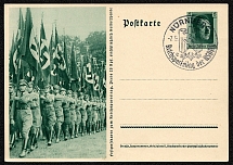 1937 Reich party rally of the NSDAP in Nuremberg. 3 used postcard Special postmark date 7.9.1937