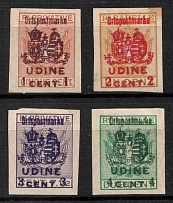 1918 Udine, Issued for Italy, Austria-Hungary, World War I Occupation Local Delivery Provisional Issue (Mi. I - IV, Unissued, Full Set)