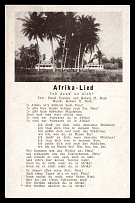 1933-1945 'Africa song', Propaganda Postcard, Third Reich Nazi Germany