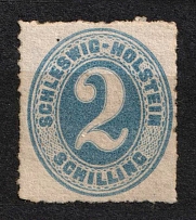 1865 2s Schleswig-Holstein and Lauenburg, German States, Germany (Mi. 11, Sc. 6, CV $200)