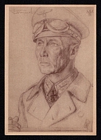 1942 (2 Aug) Erwin Rommel, German World War II General, Croatia, NDH, Postcard (Special Cancellation)