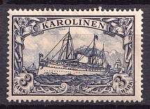 1900 3m Caroline Islands, German Colonies, Kaiser’s Yacht, Germany (Mi. 18)