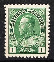 1915 1c Canada (Sc. 104vi, Certificate, Rare, MNH)