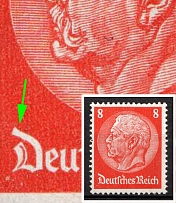 1933 8pf Third Reich, Germany (Mi. 485 I, 'D' in 'Deutschland' open above, Signed, CV $30)