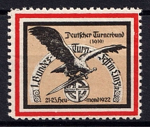 1922 'Eagle, Sword, and Swastika' German Gymnastics Federation, Weimar Republic, Germany, Label, Propaganda (MNH)