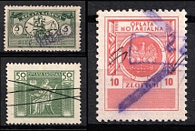 Revenues Stamps Duty, Poland, Non-Postal, Stock (Canceled)