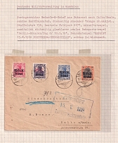 1918 Romania, German Occupation, Germany, Cover, Calbe (Saale) - Bucharest (Mi. 1, 4, 6, 7, CV $110)