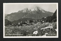1936 Berchtesgaden in the background mountain Watzmann Photo postcard