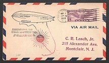 1930 (31 May) United States, Graf Zeppelin airship airmail cover from Saint Petersburg to Montclair, 1st Pan-American Round Flight (Commemorating the Europa - Pan-American flight, CV $60)