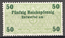 Germany Revaluation Tax Stamp Non-Postal 50 Rpf (MNH)