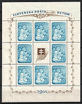 1944 Slovakia, Souvenir Sheet (Mi. 155, CV $80, MNH)