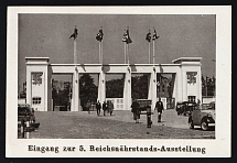 1939 'Entrance to the 5th Reich Food Estate Exhibition', Propaganda Postcard, Third Reich Nazi Germany