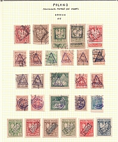 1919 Krakow, Overprint 'Porto', Postage Due Stamps, Local Issue, Poland, Collection (3 Pages)