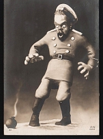 1914-18 'The bomb' WWI European Caricature Propaganda Postcard, Europe