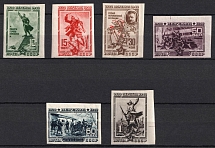 1940 The 20th Anniversary of Fall of Perekop, Soviet Union, USSR, Russia (Imperforate, Full Set, Zv. 678 - 683, CV $30)