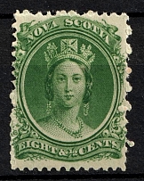 1860-63 8.5c Nova Scotia, Canada (SG 26, CV $30)