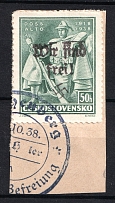 1938 50h Occupation of Reichenberg - Maffersdorf Sudetenland, Germany (Mi. 133, Signed, REICHENBERG Postmark, CV $230)