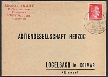 1942 Germany Third Reich, cover from Schlettstadt to Logelbach