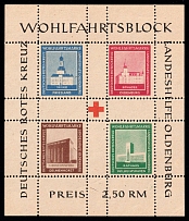 1948 Oldenburg, Germany Local Post, Souvenir Sheet (Mi. Bl. II A, Unofficial Issue, CV $30, MNH)