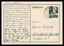 1934 'Postcard', Propaganda Postal stationery, Third Reich Nazi Germany