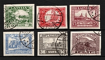 1928 Latvia (Imperforated, Full Set, Canceled, CV $25)
