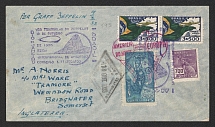 1933 (19 Oct) Brazil, Graf Zeppelin airship airmail cover from Rio de Janeiro to Bridgwater, Pan-American flight 'Rio de Janeiro - Friedrichshafen' (Sieger 239 Eb, CV $85)