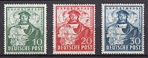 1949 British and American Zones of Occupation, Germany (Mi. 103 - 105, Full Set, MNH)