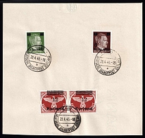 1945 Kurland, German Occupation, Postmark Liepaja (Mi. 1, 2, 4 A)