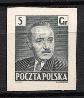 1950 5gr Republic of Poland (Official Black Print, Proof of Mi. 671)