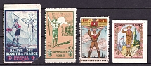 France, Scouts, Scouting, Scout Movement, Stock of Cinderellas, Non-Postal Stamps